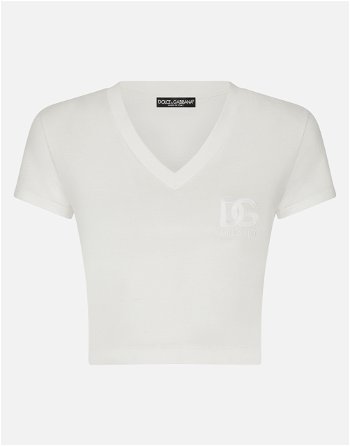 Dolce & Gabbana Short-sleeved T-shirt With Dg Logo F8U50ZGDBZZW0111