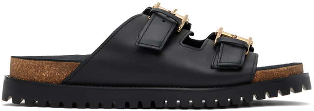 Sneakers και παπούτσια Versace Black Buckle Sandals Μαύρο | 1011079_1A05147