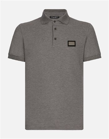 Dolce & Gabbana Cotton Piqué Polo-shirt With Branded Tag G8PL4TG7F2HS8291