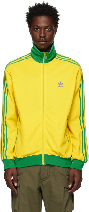 adidas Originals Yellow & Green Beckenbauer Track Jacket HK7410