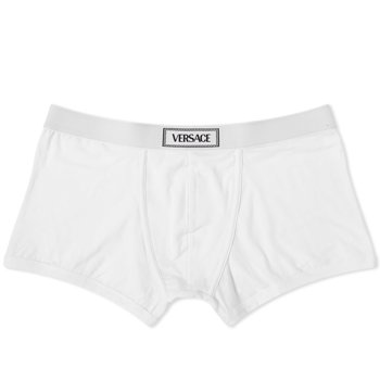 Versace Men's Logo Boxer Trunk White 1014037-1A09984-1W000