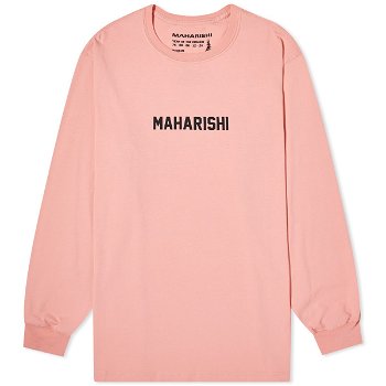 Maharishi Long Sleeve Woodblock Dragon T-Shirt 1277-PNK
