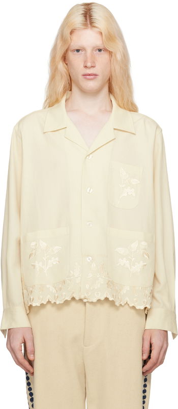 Bode Scalloped Acorn Shirt "Off-White" MRF23SH033