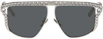 Dolce & Gabbana Silver Crystal-Cut Sunglasses 8056597649452 0DG2281B