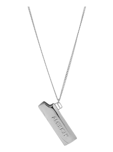 Lighter Case Necklace Silver