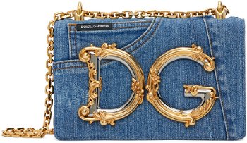 Dolce & Gabbana Blue Patchwork Denim Bag BB6498 AO621