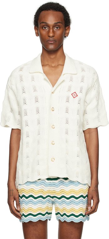 Casablanca Wavy Shirt "Off-White" MPS24-KW-584-02