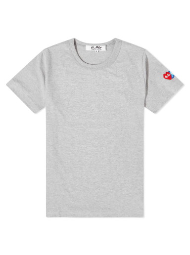 Play Invader Sleeve T-Shirt Grey