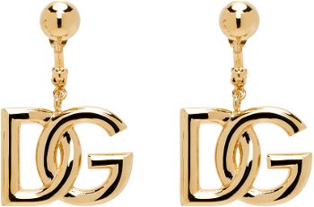 Dolce & Gabbana Gold 'DG' Logo Earrings WEN6P1 W1111