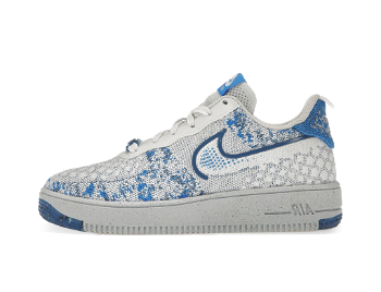 Nike Air Force 1 Low "Crater Flyknit White Dark Marina Blue" GS) DM1060-100