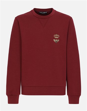 Dolce & Gabbana Cotton Jersey Sweatshirt With Embroidery G9ABJZHU7H9R0108