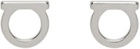 Gancini Pearl Earrings "Silver"