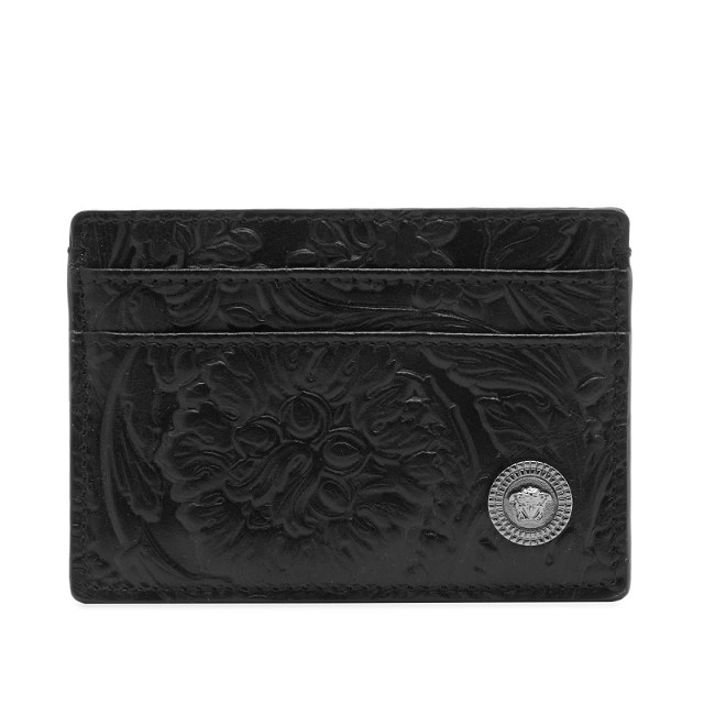 Barocco Embossed Leather Card Holder