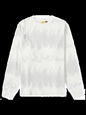 Dime Space Flame LS Shirt White DIMESU236WHT