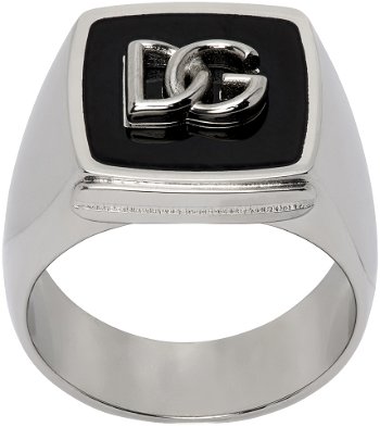 Dolce & Gabbana Silver 'DG' Ring WRN5B2W1111