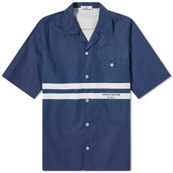 Stone Island Marina Cotton Canvas Shorts Sleeve Shirt 8015110X3-V0027