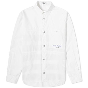 Stone Island Marina Cotton Canvas Shorts Sleeve Shirt 8015109X3-V0001