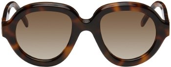 Loewe Tortoiseshell Round Sunglasses LW40105I@4952F