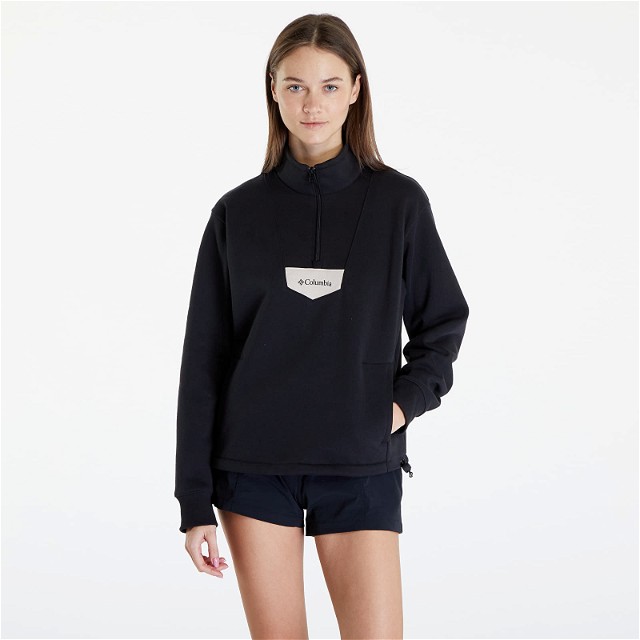 Lodge Half Zip Fleece Sweatshirt Black