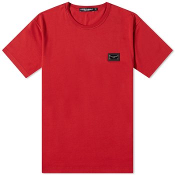 Dolce & Gabbana Plate Crew Neck T-Shirt Red G8PT1TG7F2I-R2254