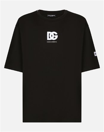 Dolce & Gabbana Short-sleeved T-shirt With Dg Logo Patch G8PN9ZG7M2FN0000