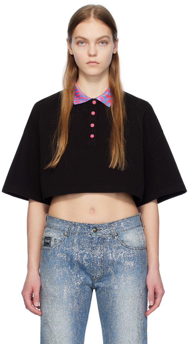 Jeans Couture Black Cropped Polo