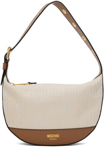 Moschino Logo Shoulder Bag "Off-White & Tan" 7436 8275 A1006