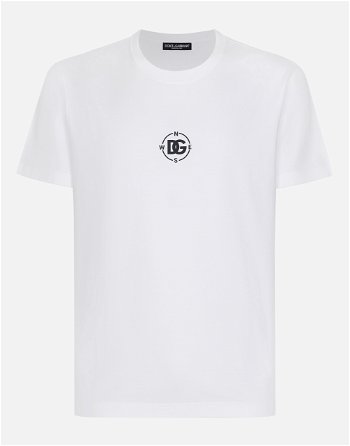 Dolce & Gabbana Short-sleeved Cotton T-shirt With Marina Print G8RN8TG7M2XW0800