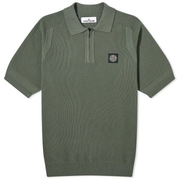Stone Island Soft Cotton Patch Knitted Polo Shirt 8015533B4-V0059