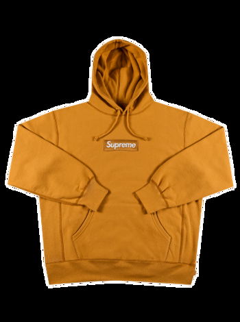 Supreme Box Logo Hooded Sweatshirt FW21SW35 LIGHT MUSTARD