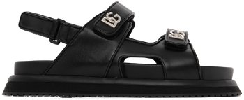 Dolce & Gabbana Black Nappa Calfskin Sandals CS2042AD439