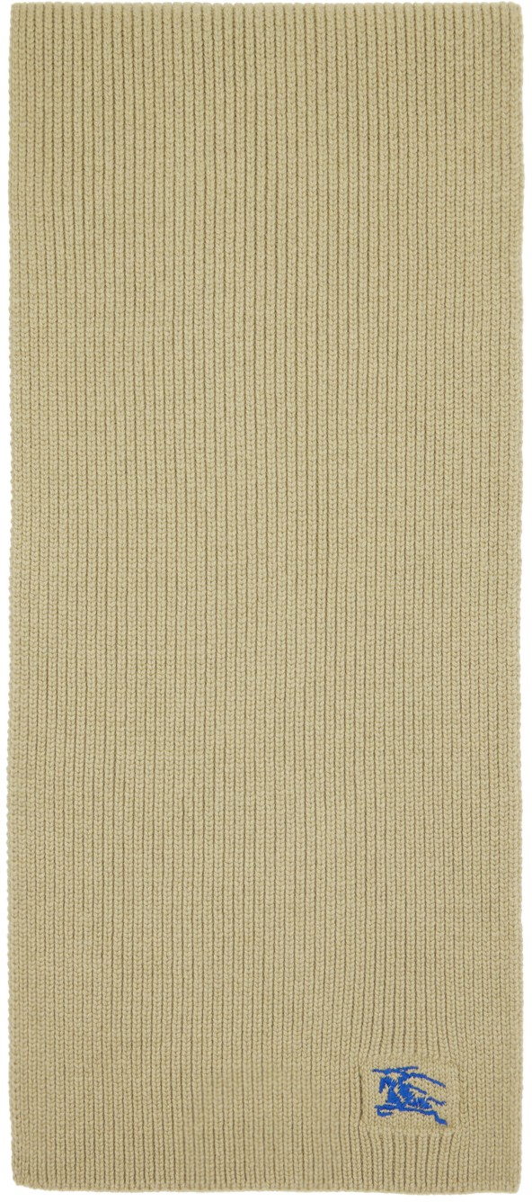 Ribbed Cashmere Scarf Taupe