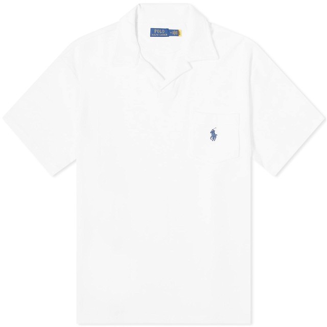 Cotton Terry Polo Shirt White