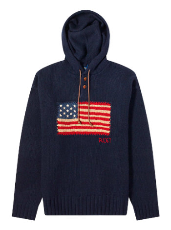 Polo by Ralph Lauren Flag Knitted Hoodie 710918140001